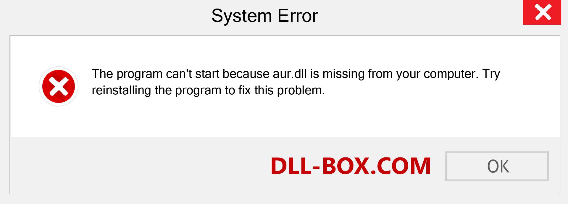  aur.dll file is missing?. Download for Windows 7, 8, 10 - Fix  aur dll Missing Error on Windows, photos, images